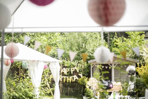 Birthday decoration in a garden property released  MOEF00021
