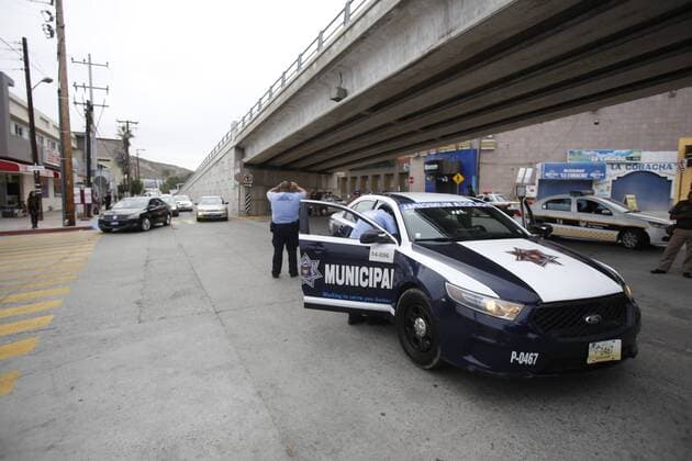 July 31, 2017 - Tijuana, Baja California, Mexico - Tijuana, Baja California, USA July 31st, 2017 Opening of the Pedwest pedestrian entrance into Tijuana, Mexico. The transit police close the street towards Chaparral. Ã‚Â© The San Diego Union Tribune 2017 Tijuana Mexico - ZUMAs44_ 20170731_zaf_s44_003 Copyright: xAlejandroxTamayox
