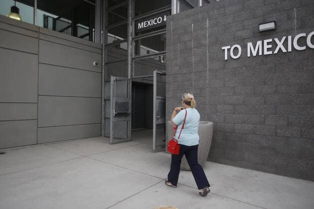 July 31, 2017 - San Ysidro, California, USA - San Ysidro, California, USA July 31st, 2017 Opening of the Pedwest pedestrian entrance into Tijuana, Mexico. A pedestrian walking up to the crossing. Ã‚Â© The San Diego Union Tribune 2017 San Ysidro USA - ZUMAs44_ 20170731_zaf_s44_006 Copyright: xAlejandroxTamayox