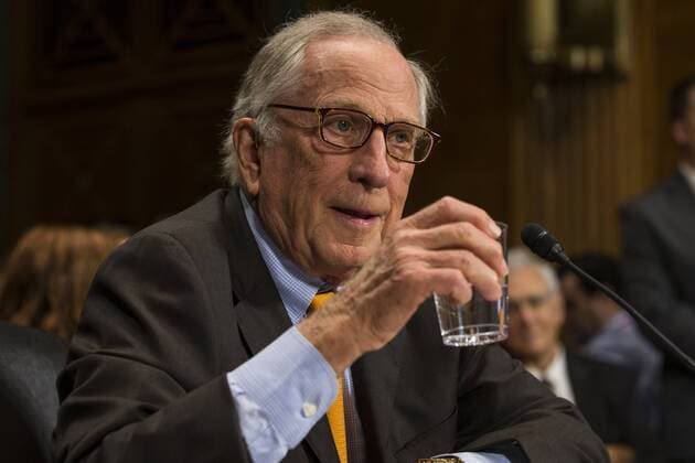 July 12, 2017 - Washington, District of Columbia, USA - Former Senator SAM NUNN (R-GA) delivers a statement.in support of Christopher Wray prior to Wray s confirmation hearing before the Senate Judiciary Committee to be FBI Director on Capitol Hill. Washington USA - ZUMAe113 20170712_zap_e113_040 Copyright: xAlexxEdelmanx
