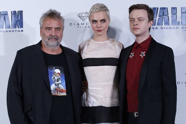 August 2, 2017 - EUM20170802ESP02.JPG.CIUDAD DE MEXICO CinemaCine-Valerian.- El realizador frances, Luc Besson, y la actriz britanica y actor estadounidense, Cara Delevingne y Dane DeHaan, respectivamente, en la conferencia de prensa para presentar el filme Valerian y la ciudad de los mil planetas , 2 de agosto de 2017, de la cual forman parte. Foto: Agencia EL UNIVERSALAgustin SalinasJMA  - ZUMAu78_ 20170802_zaf_u78_009 Copyright: xElxUniversalx