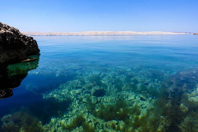 Senj, Kvarner Bucht, Kroatien, Blick auf Insel Krk Copyright: xKTHx ALLHR853796