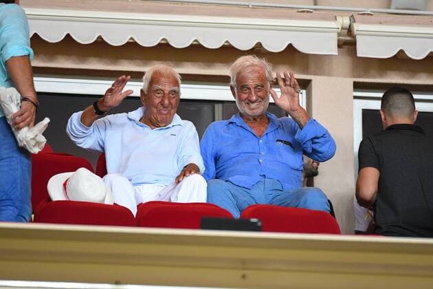 Jean-Paul Belmondo, Charles Gerard - FOOTBALL : AS Monaco vs Toulouse FC - Ligue 1 - Monaco CELEBRITES : Monaco vs Toulouse - Ligue 1 - 04 08 2017 LionelUrman Panoramic 