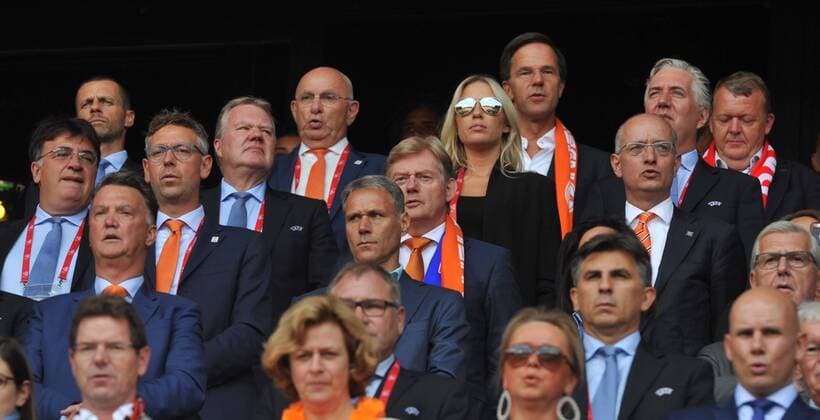 UEFA Womens European final The Netherlands vs Denmark Enschede The Netherlands 6th August 2017 UEFA Womens European final The Netherlands vs Denmark. In the crowd, Michael van Praag, Dutch PM Mark Rutte and Danish PM Lars LÃ¸kke Rasmussen, Karl-Erik Nilsson, Martin van Rijn, John Delaney. 