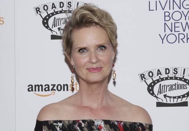 Cynthia Nixon arrives on the red carpet at The Only Living Boy In New York New York Premiere at The Museum of Modern Art on August 7, 2017 in New York City.  NYP20170807132 JOHNxANGELILLO