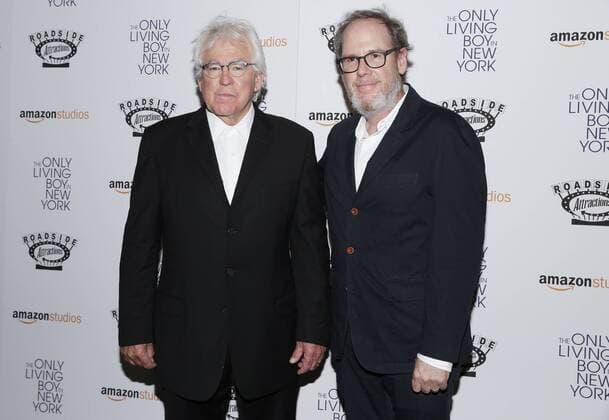 Ron Yerxa and Albert Berger arrive on the red carpet at The Only Living Boy In New York New York Premiere at The Museum of Modern Art on August 7, 2017 in New York City.  NYP20170807126 JOHNxANGELILLO