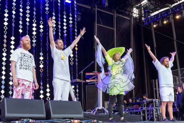 August 11, 2017 - San Francisco, California, U.S - HAKAN WIRENSTRAND, FREDRIK WALLIN, YUKIMI NAGANO and ERIK BODIN of Little Dragon during the Outside Lands Music Festival at Golden Gate Park in San Francisco, California San Francisco U.S. - ZUMAs135 20170811_zap_s135_037 Copyright: xDanielxDeSloverx