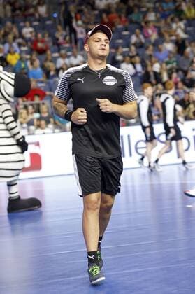 Pietro Lombardi beim Handball-Tag mit Kindertraining und Prominenten-Spiel in der Lanxess Arena. Köln, 13.08.2017 Foto:xC.xHardtx xFuturexImage