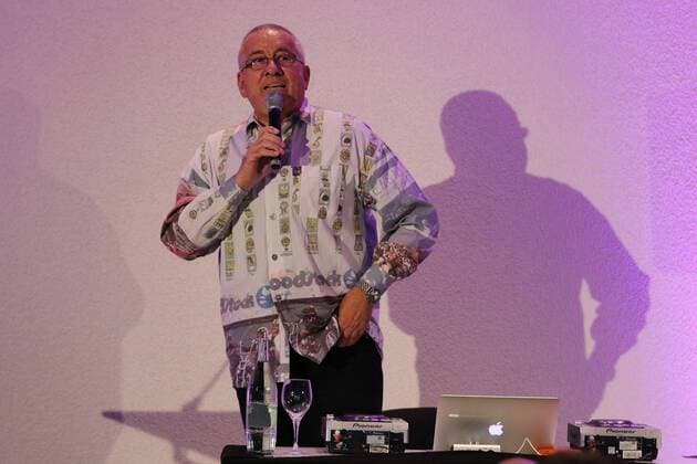 16.08.2017 Deutschland, Frankfurt am Main, Museum für Kommunikation Eröffnung Ausstellung Oh Yeah! Popmusik in Deutschland Zeitreise durch die Pop-Geschichte mit Werner Reinke (HR-Moderator und Hitparade International-DJ-von 1973 bis 89).