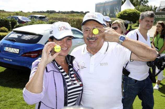Katarina Witt und Wolfgang Stumph beim 10. GRK Golf Charity Masters 2017 in der Golfanlage Golfclub Leipzig im Golfresort Machern. Leipzig, 19.08.2017 Foto:xS.xGabschx xFuturexImage
