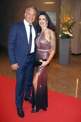 Karsten Speck und Sandra Dannenberg bei der 10. GRK Golf Charity Masters Gala 2017 im Hotel The Westin. Leipzig, 19.08.2017 Foto:xS.xGabschx xFuturexImage
