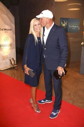 Axel Schulz und Ehefrau Patricia bei der 10. GRK Golf Charity Masters Gala 2017 im Hotel The Westin. Leipzig, 19.08.2017 Foto:xS.xGabschx xFuturexImage