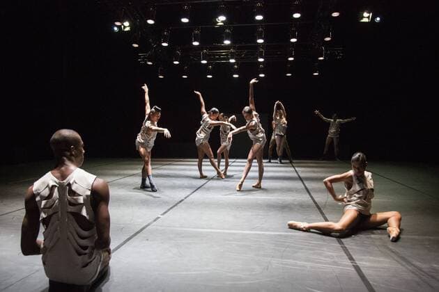 EMBARGO SPERRFRIST Three Stages by Richard Siegal, Ruhrtriennale, PACT Zollverein, Essen, Germany SPERRFRIST EMBARGO bis to 7:00pm, 25 August 2017 Essen, Germany, 23 August 2017. Dancers performing the section Model . American choreographer Richard Siegal presents Three Stages: Model , In Medias Res and as a world premiere El Dorado at PACT Zollverein for the Ruhrtriennale cultural festival 2017. For editorial use only in connection with Ruhrtriennale reporting
