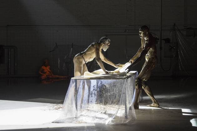 EMBARGO SPERRFRIST Three Stages by Richard Siegal, Ruhrtriennale, PACT Zollverein, Essen, Germany SPERRFRIST EMBARGO bis to 7:00pm, 25 August 2017 Essen, Germany, 23 August 2017. L-R: Gus Solomons Jr and Corey Scott-Gilbert in El Dorado. American choreographer Richard Siegal presents Three Stages: Model , In Medias Res and as a world premiere El Dorado at PACT Zollverein for the Ruhrtriennale cultural festival 2017. For editorial use only in connection with Ruhrtriennale reporting