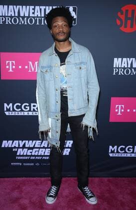 August 26, 2017 - Las Vegas, NV, U.S. - 26 August 2017 - Las Vegas, NV - JJermaine Fowler. Mayweather vs McGregor pre-fight VIP Red Carpet at T-Mobile Arena. Credit: mjt AdMedia Las Vegas U.S. - ZUMAa123 20170826_zaa_a123_121 Copyright: xMjtAdmediax