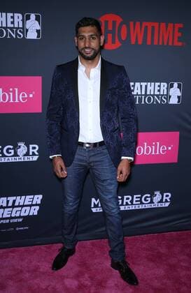 August 26, 2017 - Las Vegas, NV, U.S. - 26 August 2017 - Las Vegas, NV - Amir Khan. Mayweather vs McGregor pre-fight VIP Red Carpet at T-Mobile Arena. Credit: mjt AdMedia Las Vegas U.S. - ZUMAa123 20170826_zaa_a123_192 Copyright: xMjtAdmediax