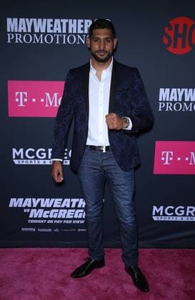 August 26, 2017 - Las Vegas, NV, U.S. - 26 August 2017 - Las Vegas, NV - Amir Khan. Mayweather vs McGregor pre-fight VIP Red Carpet at T-Mobile Arena. Credit: mjt AdMedia Las Vegas U.S. - ZUMAa123 20170826_zaa_a123_206 Copyright: xMjtAdmediax
