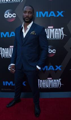 Eme Ikwuakor attends the World Premiere of Inhumans at Universal CityWalk on August 28, 2017 in Universal City California. USA 2017 The World Premiere of Inhumans at Universal CityWalk in Universal City California.  Copyright: xMSUxStudiox
