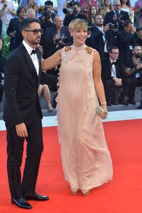 74th Venice Film Festival 2017, Red Carpet Downsizing . Pictured: Roberta Giarrusso, Davide Di Pasquale  Copyright: xSimonexComi Veneziax xIPAx xVeneziax