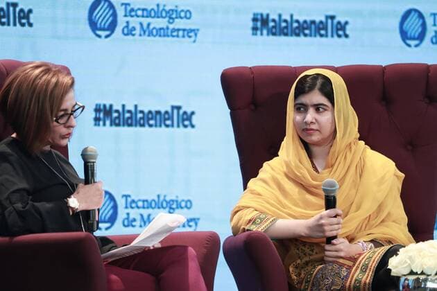 August 31, 2017 - EUM20170831NAC21.JPG.CIUDAD DE MEXICO.- Malala-Visita.- La ganadora del Premio Nobel de la Paz, Malala Yousafzai, senalo que el odio es inaceptable al referirse al muro fronterizo que planea construir el presidente de Estados Unidos, Donald Trump, en la frontera de su pais con Mexico, durante su presentacion en el Tec de Monterrey, el jueves 31 de agosto de 2017. Foto: Agencia EL UNIVERSAL RCC.  - ZUMAu78_ 20170831_zaf_u78_085 Copyright: xAlejandraxLeyvax
