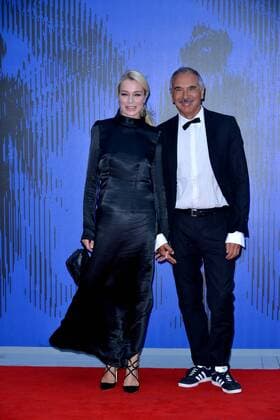 74th Venice Film Festival 2017, Red Carpet Franca Sozzanzi Award, Pictured: Stefania Rocca, Carlo Capasa  Copyright: xSimonexComi Veneziax xIPAx xVeneziax