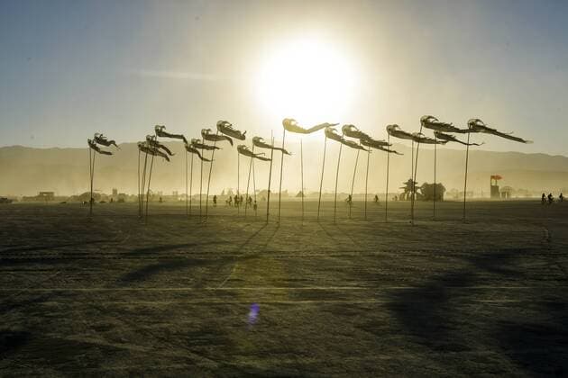 August 28, 2017 - Black Rock City, Nevada, US - Burning Man is an annual gathering that takes place at Black Rock City, a temporary city erected in the Black Rock Desert in Nevada. The art theme in 2017 was Radical Ritual. Aug 27, 2017 Ã Sep 4, 2017, Close to the 70,000 People attended to this event. Black Rock City US - ZUMAr153 20170828_zap_r153_008 Copyright: xArdavanxRoozbehx