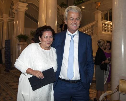 foto IPP Mario Romano Cernobbio (Co) 2 9 2017 Forum Ambrosetti: Intelligence on the world, Europe and Italy nella foto Geert Wilders, a member of the Dutch Parliament. Founder and Leader of the Party for Freedom (PVV) in the Netherlands con la moglie krisztina  0