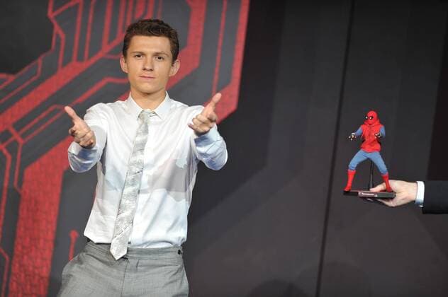 English actor Tom Holland attends a premiere event for his new movie Spider-Man: Homecoming in Beijing, China, 4 September 2017. Tom Holland, Jon Watts team up to premiere movie Spider-Man: Homecoming in Beijing  20170904_09203