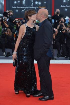 74th Venice Film Festival 2017, Red Carpet Film Una Famiglia . Pictured: Micaela Ramazzotti, Paolo VirzÃ¬  Copyright: xSimonexComi Veneziax xIPAx xVeneziax