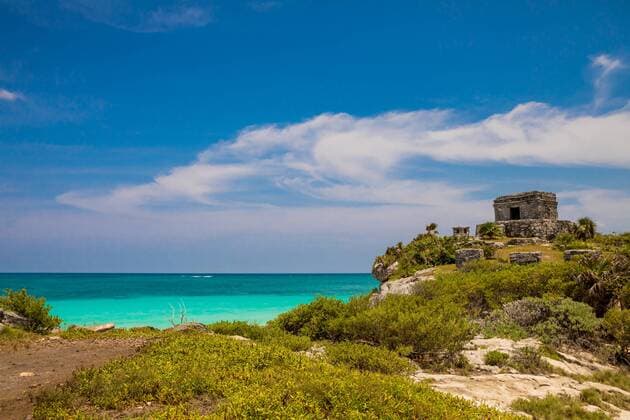 Tulum ruins, Yucatan, Quintana Roo, Mexico, North America Copyright: LauraxGrier 1218-521