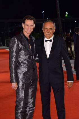 74th Venice Film Festival 2017, Red Carpet Film Jim & Andy . Pictured: Jim Carrey, Alberto Barbera  Copyright: xSimonexComi Veneziax xIPAx xVeneziax