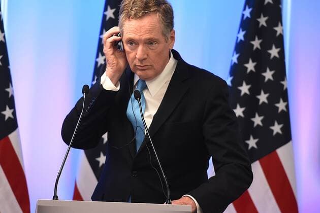September 5, 2017 - Mexico City, Mexico, Mexico - Robert Lighthizer, United States Trade Representative is seen during his speech at meeting with the media as part of the Second Round of NAFTA Negotiations on September 05, 2017 in Mexico City, Mexico Mexico City Mexico  - ZUMAn230 20170905_zaa_n230_446 Copyright: xCarlosxTischlerx