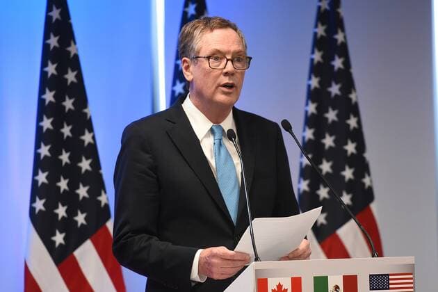 September 5, 2017 - Mexico City, Mexico, Mexico - Robert Lighthizer, United States Trade Representative is seen during his speech at meeting with the media as part of the Second Round of NAFTA Negotiations on September 05, 2017 in Mexico City, Mexico Mexico City Mexico  - ZUMAn230 20170905_zaa_n230_467 Copyright: xCarlosxTischlerx