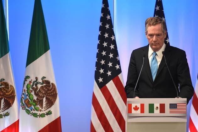 September 5, 2017 - Mexico City, Mexico, Mexico - Robert Lighthizer, United States Trade Representative is seen during his speech at meeting with the media as part of the Second Round of NAFTA Negotiations on September 05, 2017 in Mexico City, Mexico Mexico City Mexico  - ZUMAn230 20170905_zaa_n230_471 Copyright: xCarlosxTischlerx