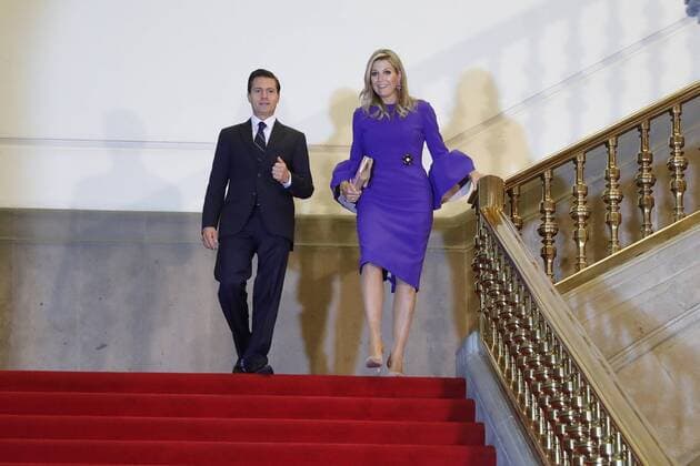 Mexican President, Enrique Pena Nieto (L), chats with Queen Maxima of the Netherlands during their meeting at the National Palace in Mexico City, Mexico, 07 September 2017. The Queen will attend the 3rd International Forum for Financial Inclusion. QUEEN MAXIMA VISITS MEXICO !ACHTUNG: NUR REDAKTIONELLE NUTZUNG!  Copyright: xJoséxMéndezx MEX21 20170907-636404045204369689