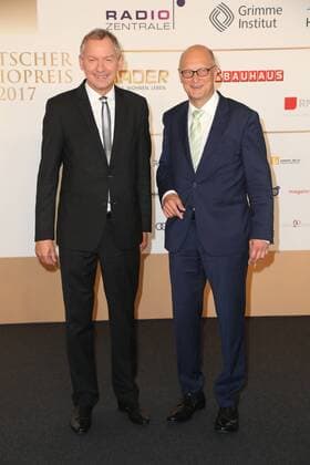 Hamburg Hörfunkdirektor Joachim Knuth und NDR-Intendant Lutz Marmor Verleihung Deutscher Radiopreis in der Elbphilharmonie Hamburg am 7.9.2017