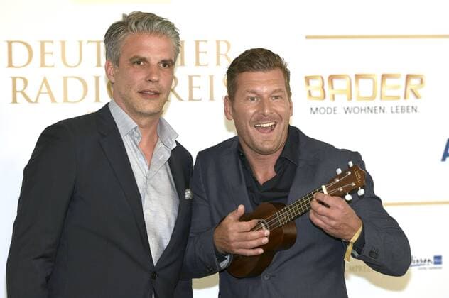 Jens Hardeland und Andreas Kuhlage bei der Verleihung des Deutschen Radiopreises 2017 in der Elbphilharmonie. Hamburg, 07.09.2017