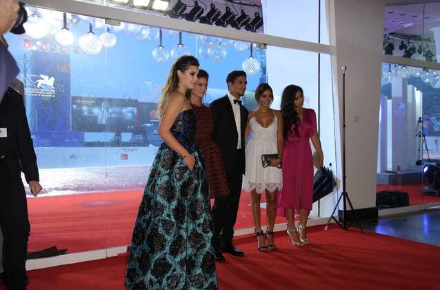 September 7, 2017 - Venice, Italy - Venice, Italy. 07 September, 2017: Alexia Chardard, Ophelie Bau, Shain Boumedine, Mel Einda El Asfour and Hafsia Herzi walks the red carpet ahead of the Mektoub, My Love: Canto Uno screening during the 74th Venice Film Festival Venice Italy  - ZUMAn230 20170907_zaa_n230_490 Copyright: xMatteoxChinellatox
