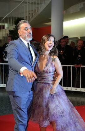 September 7, 2017 - Venice, Italy - Venice, Italy. 07 September, 2017: Michela Andreozzi and Massimiliano Vado walks the red carpet ahead of the Mektoub, My Love: Canto Uno screening during the 74th Venice Film Festival Venice Italy  - ZUMAn230 20170907_zaa_n230_445 Copyright: xMatteoxChinellatox