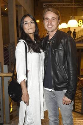 Haleh Esbak mit Freund Constantin von Jascheroff bei der Premiere des Kinofilms Das schaffen wir schon im Kino in der Kulturbrauerei. Berlin, 07.09.2017