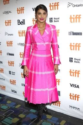 Priyanka Chopra attending the Pahuna: The Little Visitors premiere during the 42nd Toronto International Film Festival at Scotiabank Theatre on September 07, 2017 in Toronto, Canada