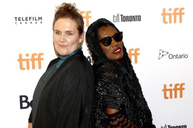Director Sophie Fiennes and Grace Jones attending the Grace Jones: Bloodlight and Bami premiere during the 42nd Toronto International Film Festival at Elgin Theatre on September 07, 2017 in Toronto, Canada