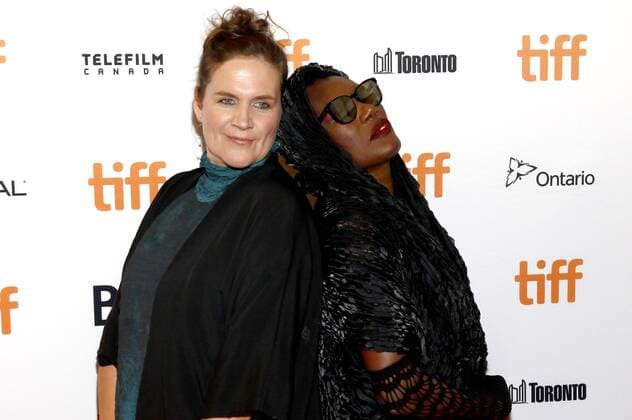 Director Sophie Fiennes and Grace Jones attending the Grace Jones: Bloodlight and Bami premiere during the 42nd Toronto International Film Festival at Elgin Theatre on September 07, 2017 in Toronto, Canada