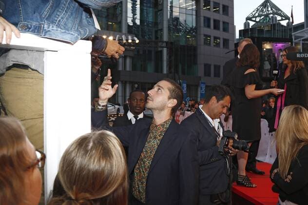 Shia LaBeouf attending the Borg McEnroe premiere during the 42nd Toronto International Film Festival at Thomson Hall on September 07, 2017 in Toronto, Canada