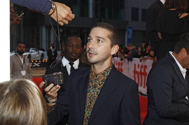 Shia LaBeouf attending the Borg McEnroe premiere during the 42nd Toronto International Film Festival at Thomson Hall on September 07, 2017 in Toronto, Canada