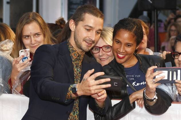 Shia LaBeouf attending the Borg McEnroe premiere during the 42nd Toronto International Film Festival at Thomson Hall on September 07, 2017 in Toronto, Canada