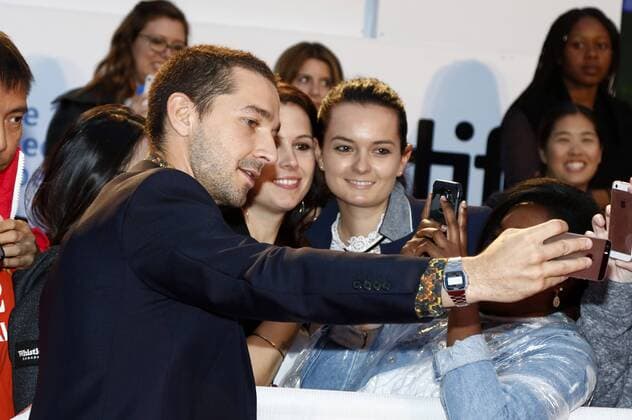 Shia LaBeouf attending the Borg McEnroe premiere during the 42nd Toronto International Film Festival at Thomson Hall on September 07, 2017 in Toronto, Canada