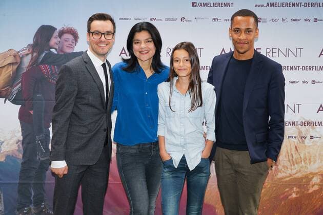 Tobias Wiemann (Regisseur), Jasmin Tabatabai, Mia Kasalo, Jerry Hoffmann, Filmpremiere AMELIE RENNT im Rio Filmpalast in Muenchen am 09.08.2017