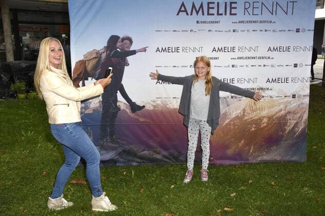 Eva Grünbauer mit Tochter Amelie bei der Premiere des Kinofilms Amelie Rennt im Rio Filmpalast. München, 09.09.2017