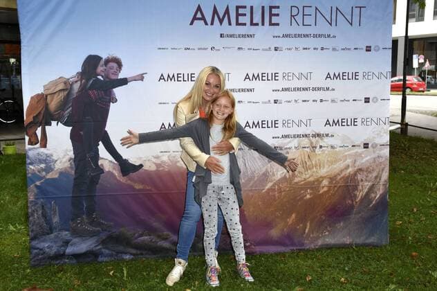 Eva Grünbauer mit Tochter Amelie bei der Premiere des Kinofilms Amelie Rennt im Rio Filmpalast. München, 09.09.2017